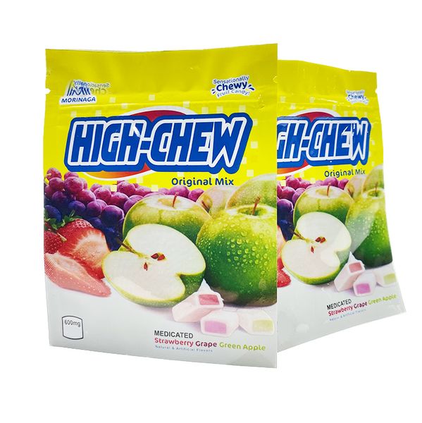 

edible packaging mylar bags high chew 600 mg smell proof glossy film candy chewy medicated plastic bag