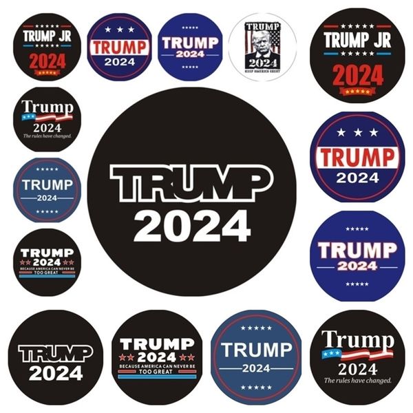 

car sticker circle round trump 2024 the rules have changed maga bumper stickers window wall decal donald president party accesrries g20401, Blue
