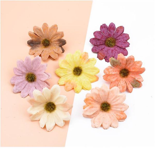 

20pcs home decoration accessories wedding bridal flower silk daisy diy christmas wreath artificial flowers scra qyljrg
