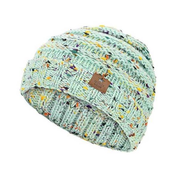 

caps & hats product knitted yarn dot hat, children's winter woolen cap, warm hood, male and female baby ear, Yellow