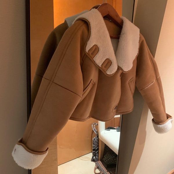 

korean style women clothing khaki winter new thick short coats women wild cotton hooded female casual coats and jackets, Black;brown