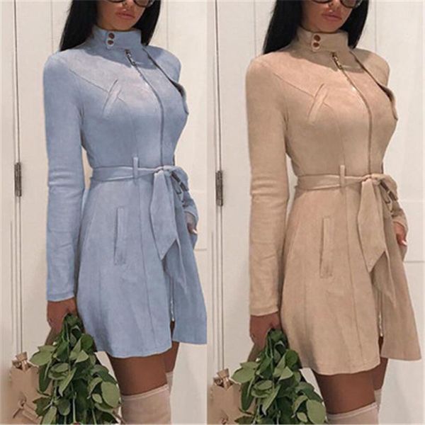 

women's wool & blends women plus size loose coats female 2021 autumn winter long coat belt full sleeve elegant casual ins, Black