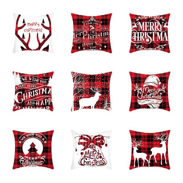 

pillow case christmas decoration letter pattern cushion cover geometry living room 45cm