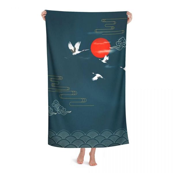 

towel chinese style poster bath rectangular absorbent beach shower dry