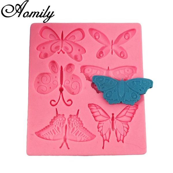 

baking & pastry tools aomily silicone butterflies mat pad lace cake fondant mold butterfly mousse kitchen diy decorating bakeware