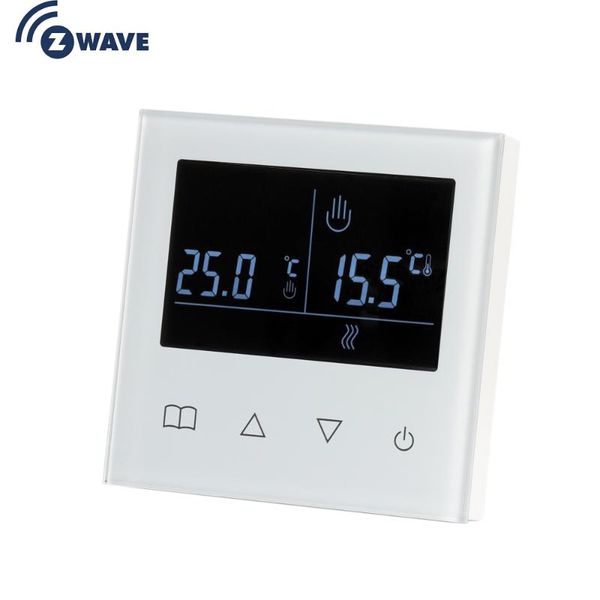 

smart home control in stock z wave plus thermostat temperature controller for water/electric floor heating with lcd touch screen