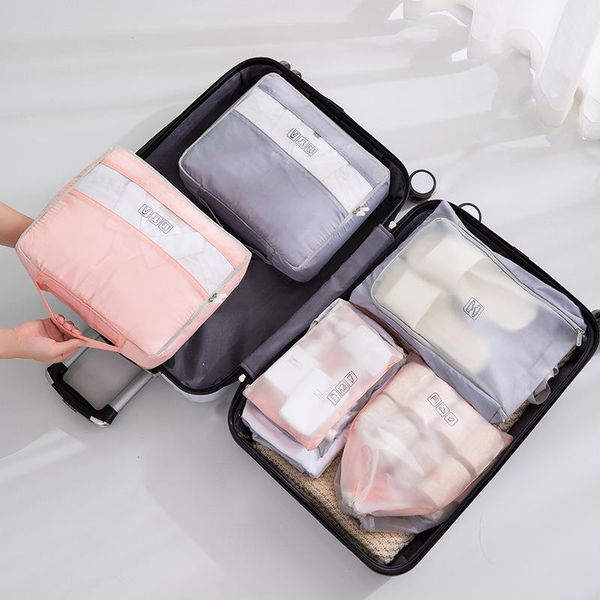 

storage bags women portable clothes bra shoe wardrobe sorting organizer travel set toiletry wash zip pouch backpack suitcase accessories