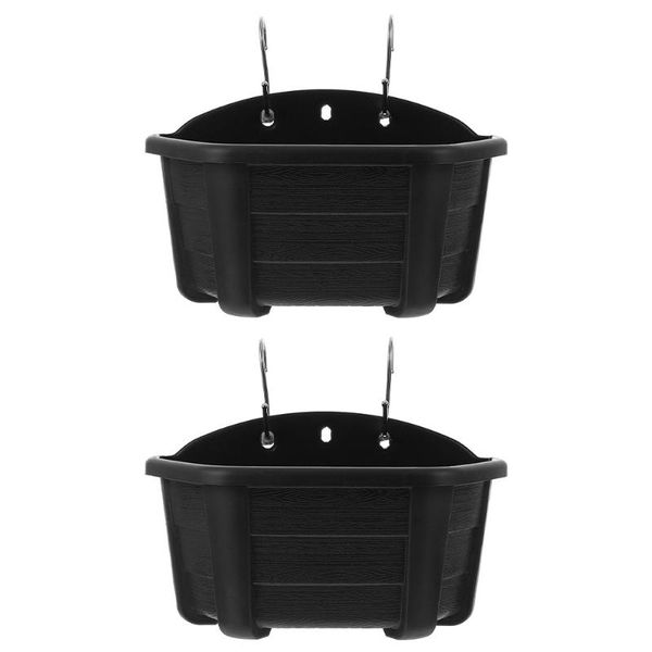 

planters & pots 2 sets hanging flower pot wall bucket flowerpot with hooks