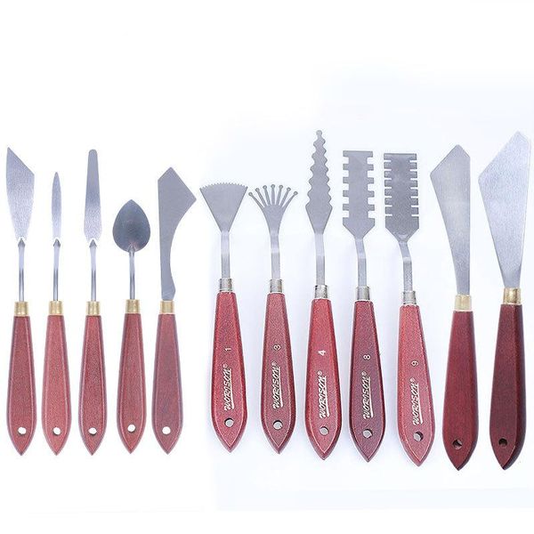 

craft tools special shaped pottery ceramic scraper tool kit stainless steel oil knives artist crafts spatula set palette gouache cake knife