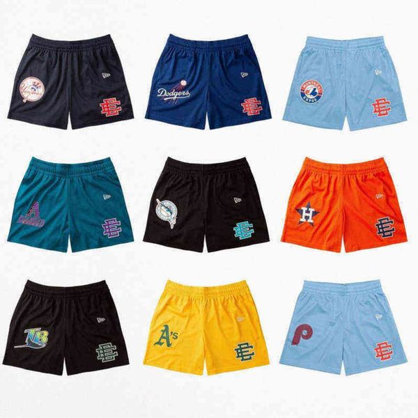 

eric emanuel ee basic short men's fitness shorts women beach pants sports mesh breathable casual star fashion basketball footballsweatp, White;black
