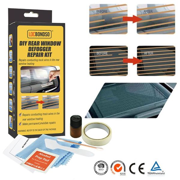 

car cleaning tools diy rear window defogger repair kit the mist line of auto glass fix broken grid tool