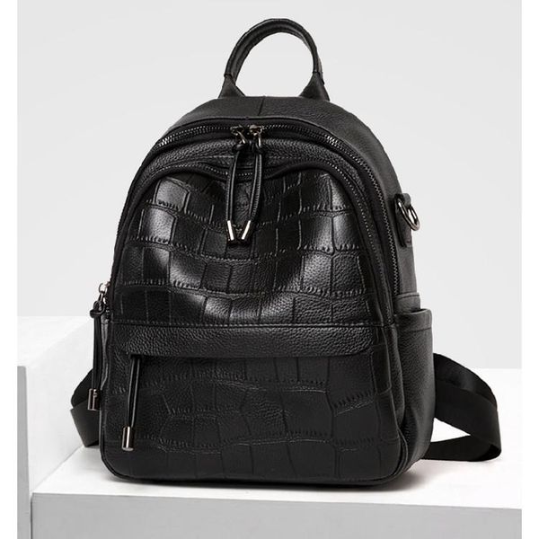 

backpack women's bag layer cow leather strength factory guangzhou handbag 2021