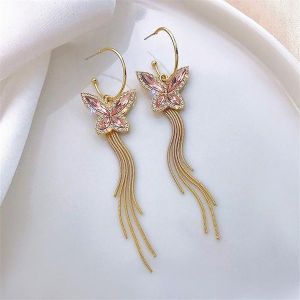 

hoop & huggie korean fashion zircon ball drop earrings for women girls 2021 simple chic earings jewelry, Golden;silver