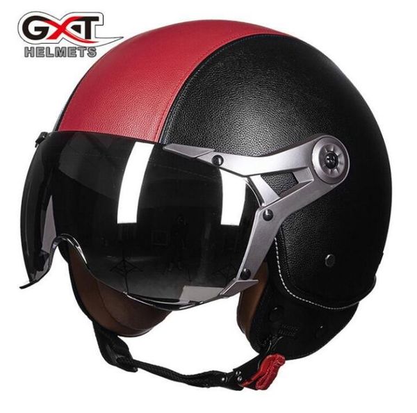 

selling personality fashion electric bicycle helmet men and women motorcycle retro half-covered four-season winter booster helmet