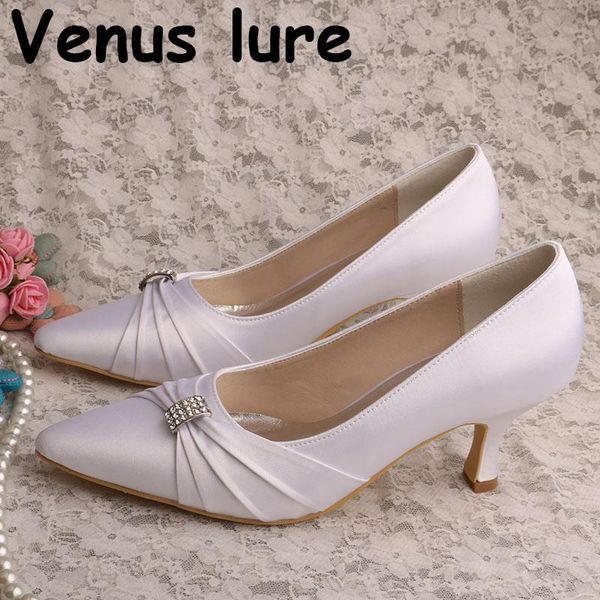 

dress shoes design formal womens luxury pointed toe white satin pumps, Black