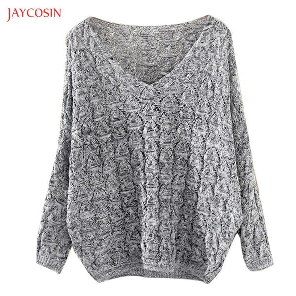 

women's sweaters jaycosin clothes sweater women autumn winter v-neck ladies casual long sleeve geometric knitting warm, White;black
