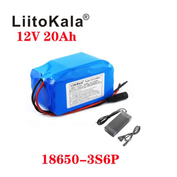 

2021 liitokala 12v lithium batteries 20ah high current large capacity 20000mah xenon lamp motor mobile backup battery 12.6v3a