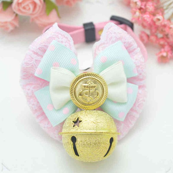 

pet necklace bowknot bell pendant tag pet dog cat teddy bear