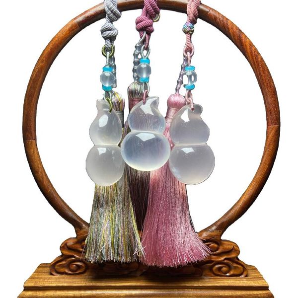 

interior decorations wholesale natural crystal handmade gourd car pendant home decoration