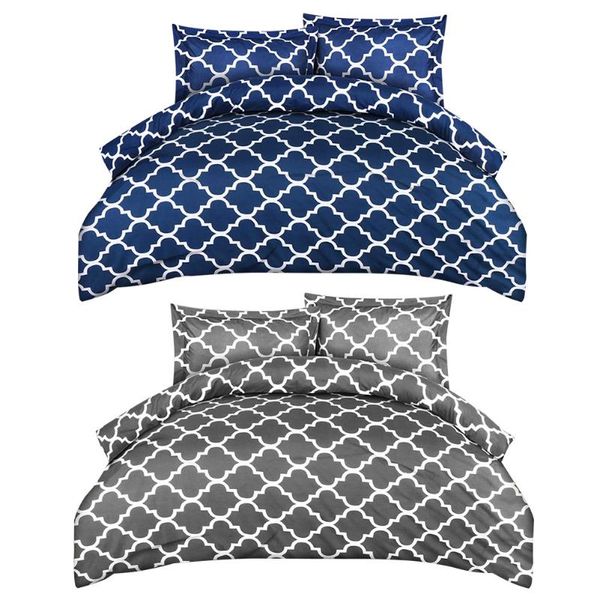 

bedding sets set print duvet cover pillowcase quilt lovely pattern zipper close king size dark home 3pcs