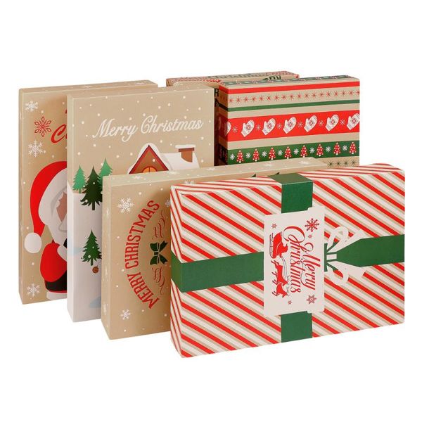 

gift wrap pretyzoom 6pcs christmas patterned boxes clothes presents holder holiday treat party favors