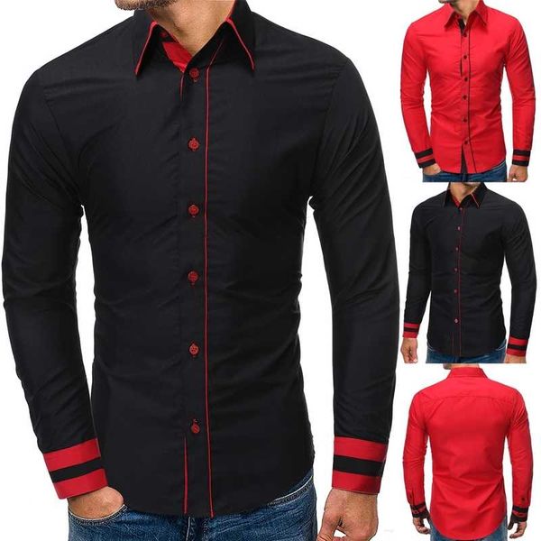 

new men fashion colored mode long mouwen shirts, White;black