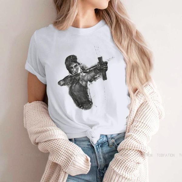 

women's t-shirt classic style tshirt for girl tomb raider lara croft adventure game film comfortable creative graphic t shirt 5xl, White