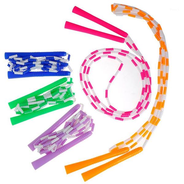 

jump ropes pvc family sports rope children's fancy bamboo non-slip handle hard bead yoga skipping1