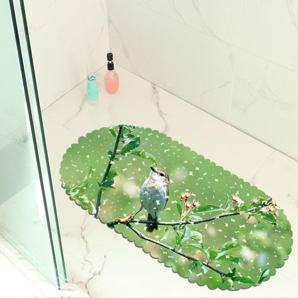 

bath mats little bird pattern pvc non- slip waterproof home mat bathtub shower