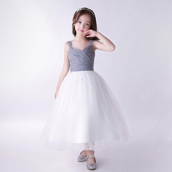 

girl's dresses elegant girl fashion kids lace party tulle flower princess wedding baby ball gown, Red;yellow