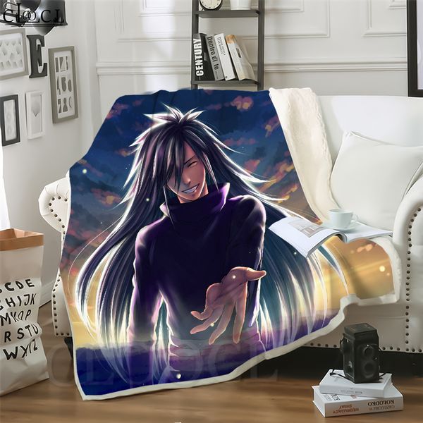 

cloocl blankets japan anime naruto uchiha madara 3d print air conditioning travel throw blanket teens plush quilt