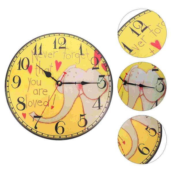

wall clocks 1pc creative retro graffiti clock decorative wooden hanging