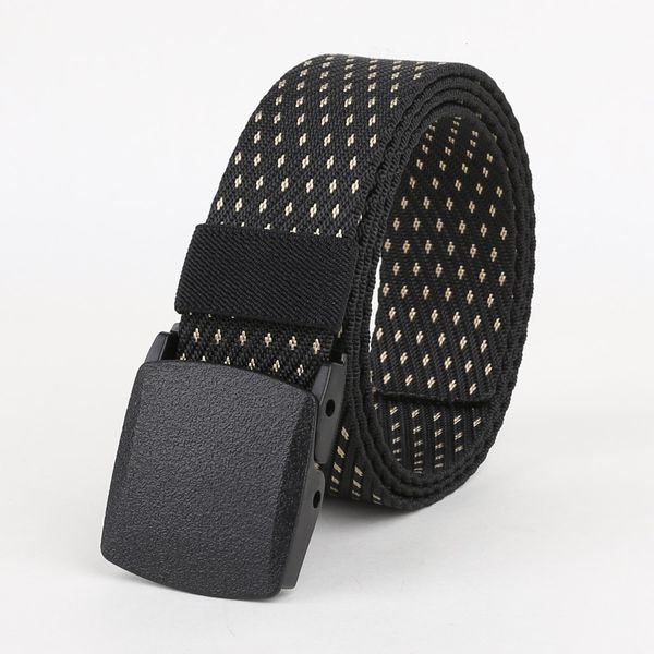

belt anti allergy canvas belt nylon smooth buckle leisure automatic buckle korean fashion belt, Black;brown