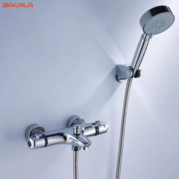 

bathroom shower sets faucet set thermostatic chrome finish mixer tap w/ abs handheld wall mounted u4fv