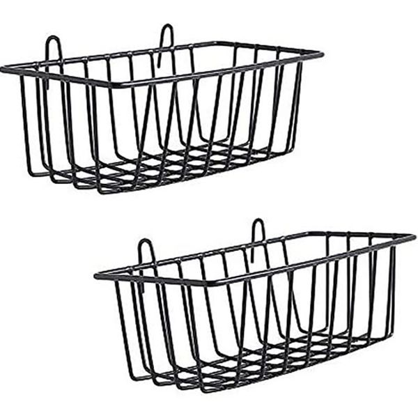 

storage baskets 2 pcs shelf for design metal wall grille, grid po used lattice wire basket