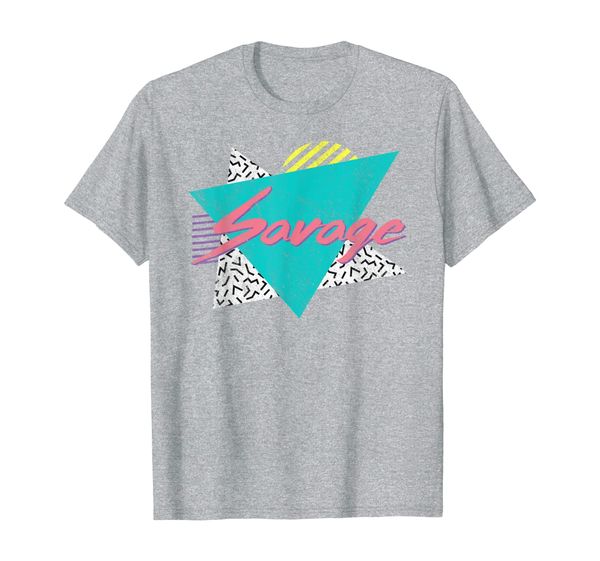 

savage retro vintage 80's 90's gift party costume t-shirt, White;black