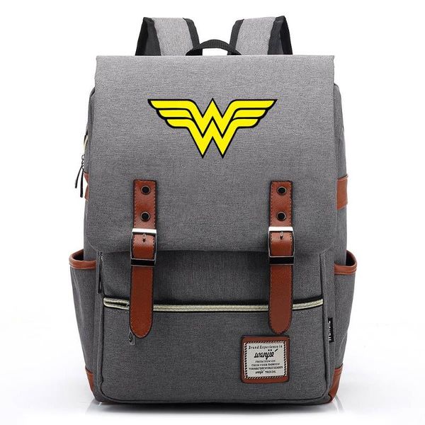 

backpack dcomics wonderful woman canvas travel students bag gift for kids