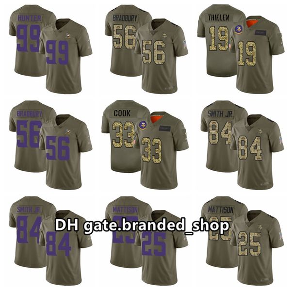 

minnesota vikings men 19 adam thielen 14 stefon diggs 33 dalvin cook women youth nfl 2021 camo salute to service limited jersey, Black;red