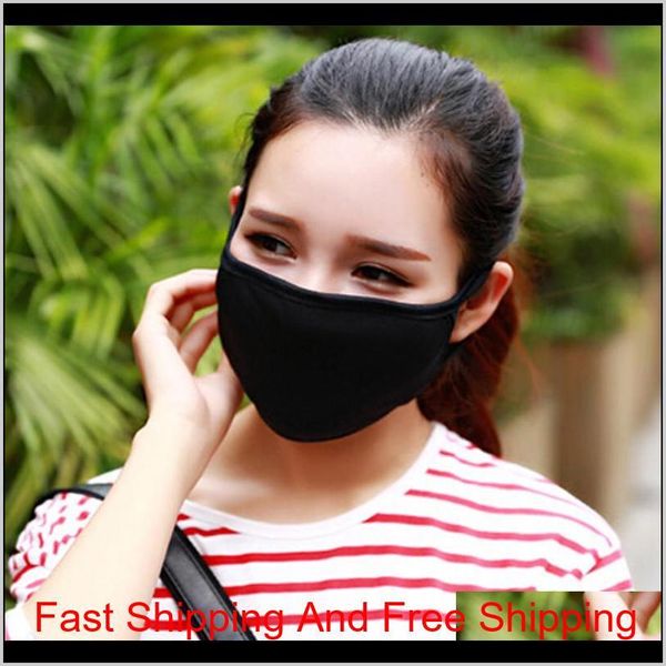 

100pcs anti-dust cotton mouth face mask man woman cycling wearing black fashion cotton ma qylzdf abc2007