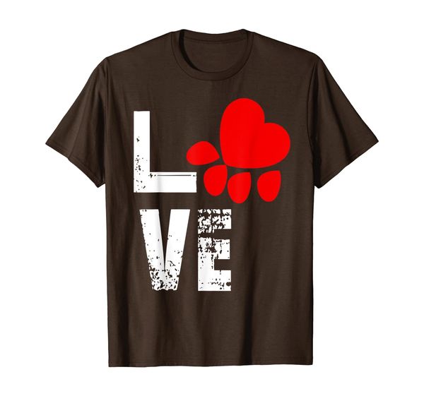 

cute adorable dog lover pet tees - love paw t-shirt, White;black