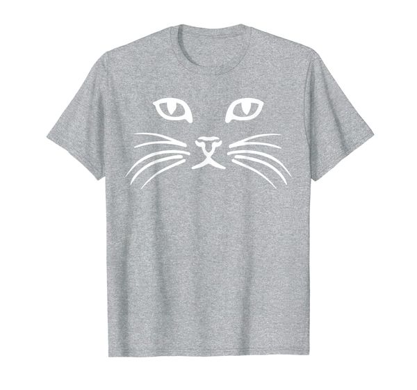 

cat face t-shirt, White;black