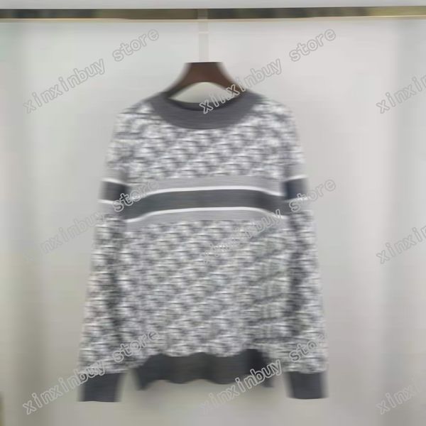 

21ss designers sweaters luxury mens womens double d jacquard letter man paris fashion tee tees street long sleeve luxurys black gray, White;black