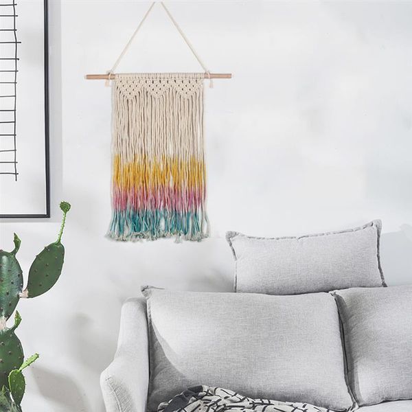 

tapestries macrame woven wall hanging boho chic bohemian room geometric tapestry art apartment dorm living decoration bedroom decor