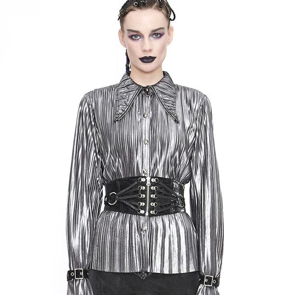

belts punk women's girdle black decoration thin zipper gothic belt stitching prom accessories, Black;brown