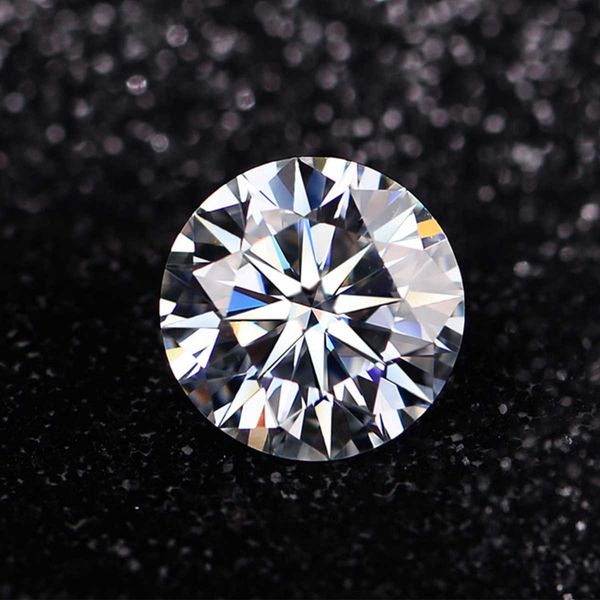 

real 0.1ct to 6ct d color loose gemstones moissanite stones round diamond test pass lab diamonds for ring gems with certificate h1015, Black