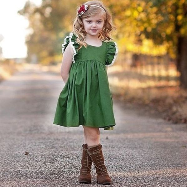 

2021 summer new girls dress sleeveless baby lace tassel princess dress skirt fashion green party dress h236s3m, Red;yellow