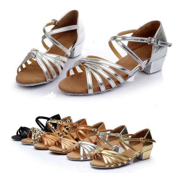 

baby girls princess dancing ballroom tango latin dance sandals outdoor summer kids shoes, Black