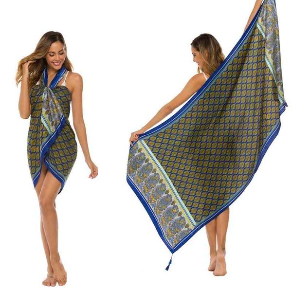 

Wear more French Cape beach towel blue and yellow totem tassel Beach, Color
