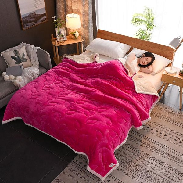 

blankets koc super warm blanket 200x230cm luxury thick for beds fleece and throws winter bed cover decke