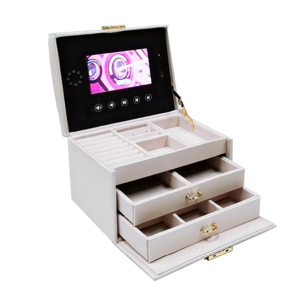 

gift wrap promotional luxury jewelry display wedding lcd video box 4.3 inch for birthday anniversary